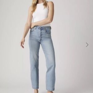 Levi's Women's Denim Ribcage Straight Ankle Jeans medium Wash, Blue, Size 30x27